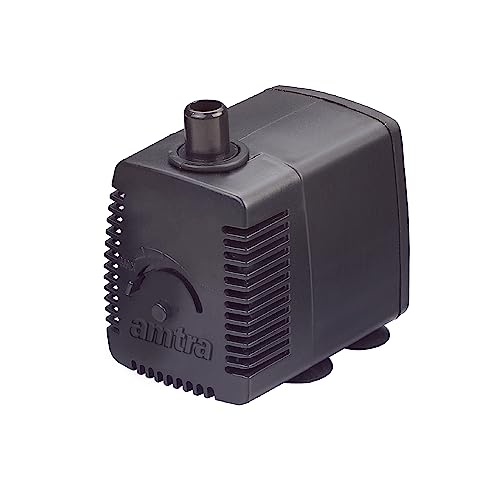Amtra Stream 480 - Pompa Per Acquario Ad Immersione, Silenziosa, Portata D'Acqua Regolabile, 480 Lt/H - 4,3W - 230V, Piccola Pompa Aspira Acqua Per Fo