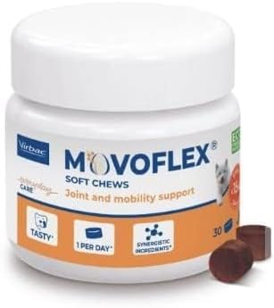 Movoflex Soft Chews | 30 Pezzi | Per Cani Di Peso Inferiore A 15 Kg | Alimento Complementare Per La Salute Delle Articolazioni | Per Il Mantenimento D
