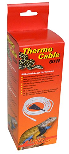 Lucky Reptile Thermo Cable - Cavo Di Riscaldamento Per Terrari Da 80 W - Cavo Da 6,5 M Con Connessione Fredda Da 1,5 M - Riscaldamento Veloce E Calore