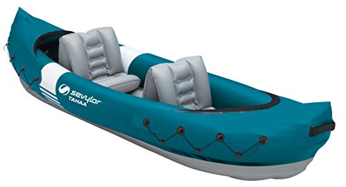 Sevylor Tahaa Kajak, Canoa Gonfiabile 2 Posti, Kajak Gonfiabile, Barca Con Esterno In Pvc, Blu, 59.5 X 40 X 15.2 Cm