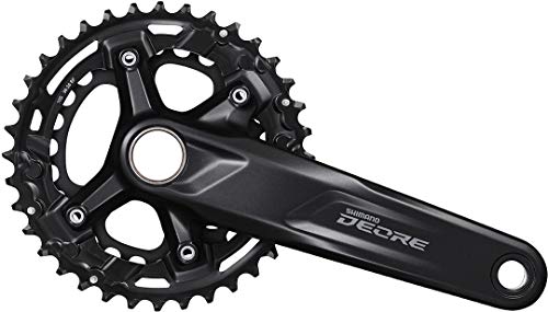 Shimano 4550170621179, Mt510 Deore 2X10S Crankset 36/26 Teeth X 175Mm Unisex Adulto, Nero, Unica