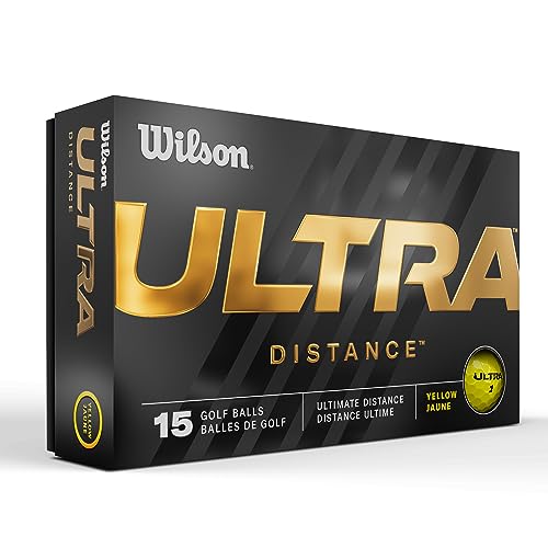 Wilson Distance, Palline Da Golf Unisex, Giallo, 15 Pack Balls
