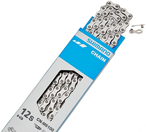 Shimano Cadena 116 Eslabones Cierre Rapido Nm6100 Deore 12V, Accesorios Y Recambios Bicis Unisex-Adult, Gris, Standard