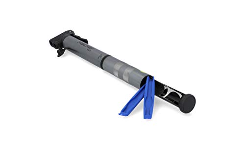 Fischer Mini Pompa Ad Aria Con Riparazione Di Pneumatici Integrata, Per Tutte Le Valvole (Av, Dv, Sv), Doppia Testa In Alluminio, Estremamente Compatt