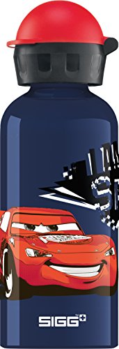 Sigg Cars Speed Borraccia Alluminio Per Bambini (0.4 L), Borraccia Bambini Senza Sostanze Nocive Con Tappo Ermetico, Borraccia Acqua In Alluminio Con