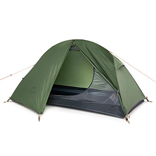 Naturehike Trekking Tenda Ultraleggera Per 1 Persona Tenda 3-4 Stagioni Per Escursionismo In Campeggio (20D Verde Foresta)