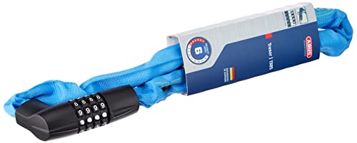 Abus Lucchetto A Catena Tresor 1385/75 Neon - Combinazione In Acciaio Temprato Catena Quadrata Di 6 Mm Spessore Livello Sicurezza 75 Cm Blu