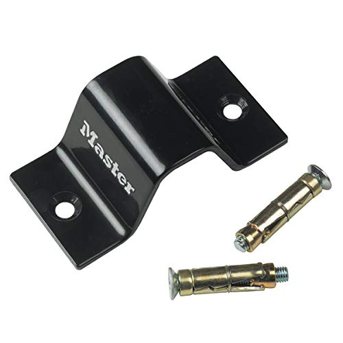 Master Lock 1489Eurdat Ancoraggio In Acciaio De Bicicleta O Moto, Nero, 16X8 Cm