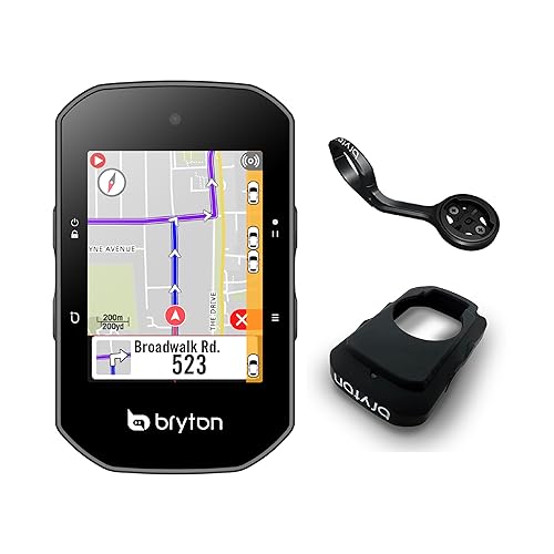 Bryton Rider S500E Con Supporto Frontale In Alluminio, Nero, Taglia Unica