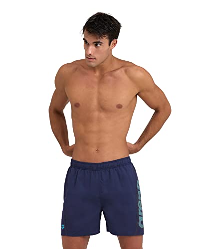 Arena Fundamentals Logo Boxer R Costume Uomo Mare E Piscina, Costume Da Bagno In Morbido Tessuto Riciclato Ad Asciugatura Rapida, Boxer Mare Con Slip 