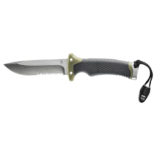 Gerber Coltello Da Outdoor/Survival Semi-Seghettato, Ultimate Survival Fixed, Lunghezza Lama 12 Cm, Acciaio Inox, 30-001830