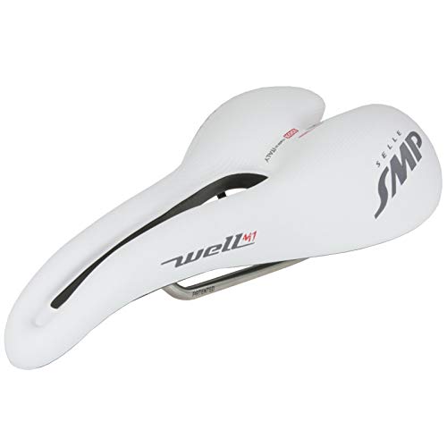 Smp Well M1, Sella Per Bicicletta Unisex -Adulto, Bianco, Taglia Unica