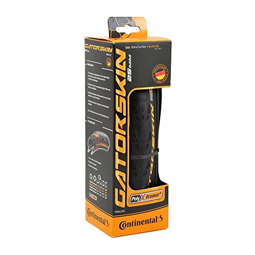Continental Gatorskin, Bicycle Tire Unisex-Adult, Black, 28", 700 X 25C