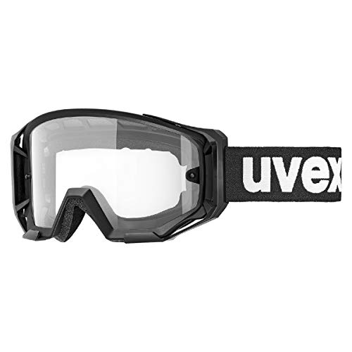 Uvex Athletic Bike, Maschera Da Bici Unisex, Campo Visivo Ampliato, Privo Di Appannamenti, Privo Di Appannamenti, Black-Clear, One Size