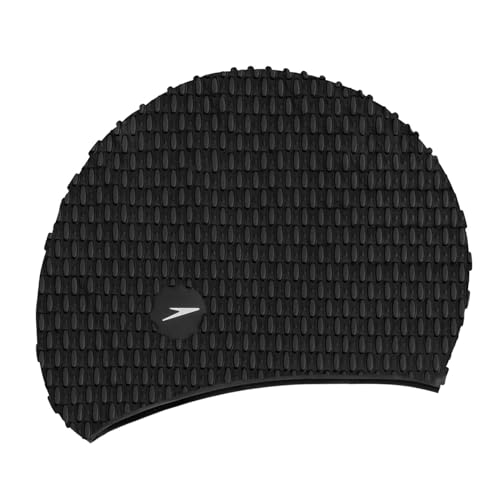 Speedo Unisex Adulto Bubble Bath Cap Cuffia Da Nuoto, Nero, Taglia Unica