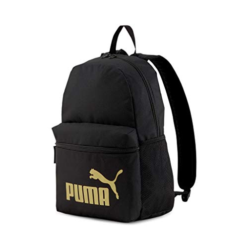 Pumhb|#Puma Phase Backpack, Zaino Unisex, Puma Black-Golden Logo, Osfa