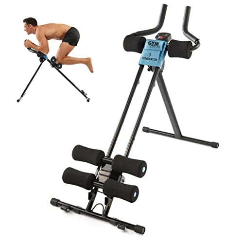 Attrezzo Fitness Gymform Ab Generator, Allenamento Per Addominali + Cardio, 5 Livelli Di Esercizio, Combina Plank E Sit-Up, Pieghevole E Con Computer 
