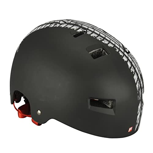 Fischer Ragazzi Bmx Track Casco Da Bicicletta, Ragazzo, Bmx Track, Nero-Bianco, S/M