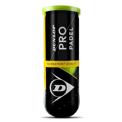 Dunlop Pro, Palla Da Padel Unisex Adulto, Giallo (Yellow), Non Applicabile Confezione 3