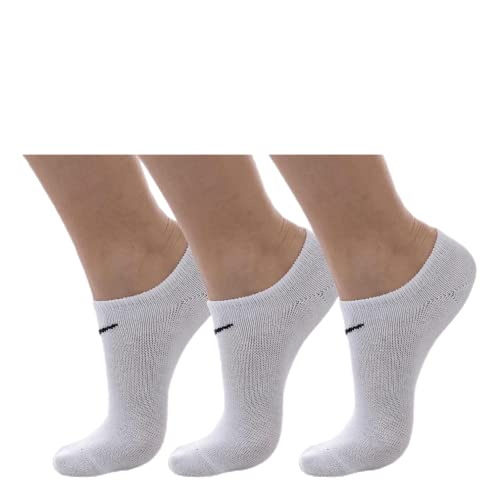 Nike U Nk Ltwt Ns 3Pr-Value, Calzini Alla Caviglia Unisex – Adulto, Bianco (Weiß), 46-50 (Talla Produttore: Xl)