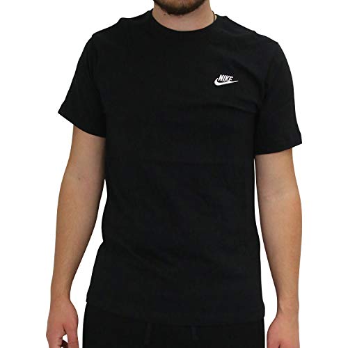 Nike Sportswear Club, Maglietta A Maniche Corte Uomo, Nero (Black/White), 16