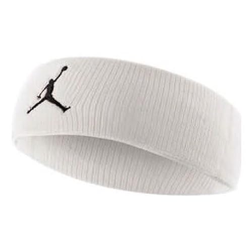 Jordan Nhbdfjw Carta Football Nike Jumpman Dri-Fit Head Tie Wht/Blk, Bianco, Taglia Unica