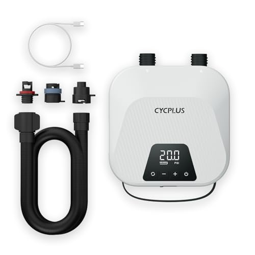Cycplus Pompa D'Aria Sup Smart Da 20 Psi, Con Batteria Ricaricabile, Gonfiaggio E Sgonfiaggio Intelligente, Arresto Automatico. Ideale Per Stand Up Pa