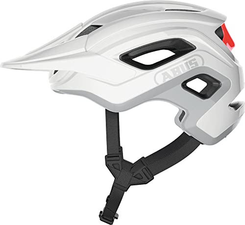Abus Casco Da Mtb Cliffhanger - Casco Da Bici Per Percorsi Impegnativi - Con Ampie Aperture Di Ventilazione E Fibbie Trivider - Per Uomo E Donna - Bia