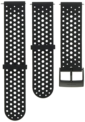 Suunto Athletic 1, Cinturino Di Ricambio Originale Unisex, Nero/Nero, Lunghezza 22.9 Cm, Larghezza 24 Mm