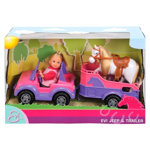 Simba Evi Love, Macchina Con Rimorchio Per Cavallo, Colore Rosa, 5737460