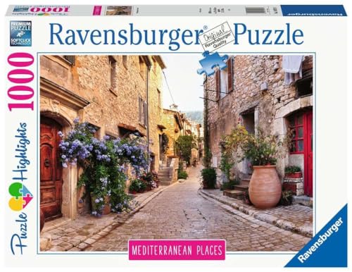 Ravensburger - Puzzle Mediterranean France, Collezione Mediterranean Places, 1000 Pezzi, Idea Regalo, Per Lei O Lui, Puzzle Adulti