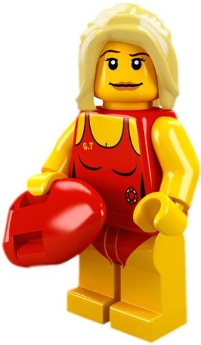 Lego Omini Da Collezione: Bagnino Minifigura (Serie 2) (Insaccato)
