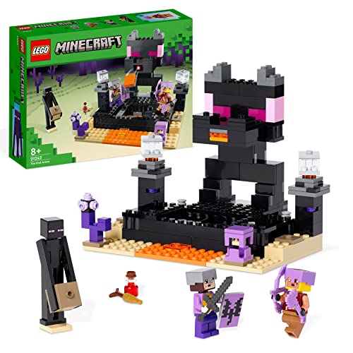 Lego Minecraft The End Arena, Set Battaglia Giocatore Contro Giocatore Con Lava, Ender Drago Giocattolo E Figura Enderman, Giochi Per Bambini, Bambine