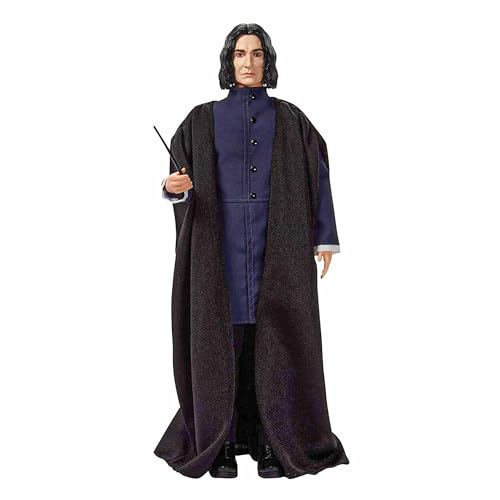 Harry Potter - Severus Piton, Personaggio Articolato Da Collezione Alto 30 Cm, Con Giacca Nera, Abito Da Mago E Bacchetta Inclusi, Giocattolo Per Bamb