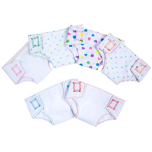 Zwoos Pannolini Per Bambole, Accessori Per Bambolotti 30-40 Cm, Set Di 6