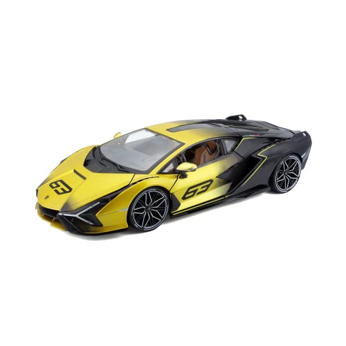 Lamborghini Bburago - Modellino Auto Sian Fkp 37 - In Scala 1:18 - Porte E Cofano Apribili - Dettagli Realistici - Auto Da Collezione
