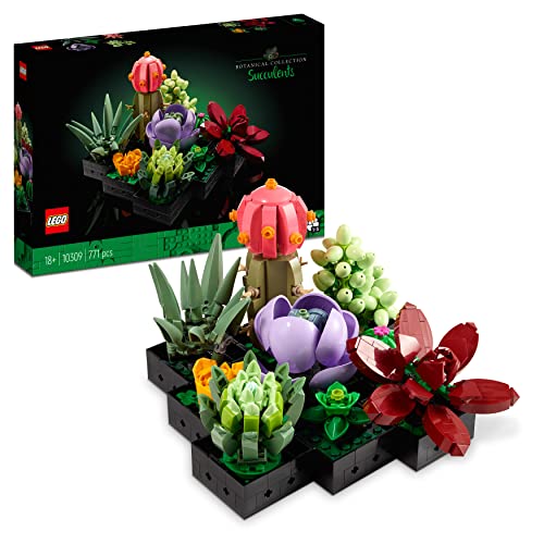 Lego Icons Piante Grasse Artificiali, Hobby Creativo Adulti, Idee Regalo Donna O Uomo, Lei O Lui, Festa Della Mamma, Collezione Botanica Con 9 Piccole