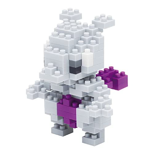 Bandai - Nanoblock - Mewtwo - Pokémon - Mini Statuina In Mattoncini - Gioco Di Costruzione - Kit Di Costruzione Per La Figura Di Pokémon Mewtwo In Sti