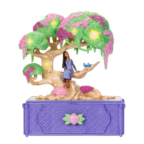 Disney Wish- Disney'S Wish Portagioie Con Albero Dei Desideri Musicale Asha, Colore Black, 231684