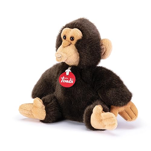 Trudi Scimmia Bisko Scimmietta Mascotte Peluche, Scimpanzè Regalo Di Natale E Compleanno. | 33X30X19Cm Taglia M | Animali Esotici Tropicali | Modello 
