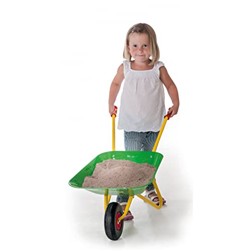 Rolly Toys Carriola Per Bambini (Colore Giallo/Verde, Carriola Da Giardino, Carriola In Metallo, Giocattolo Per Bambini A Partire Da 2,5 Anni, Portata