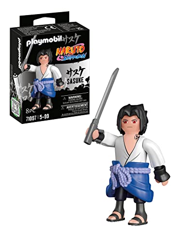 Playmobil Naruto Shippuden 71097 Sasuke Con Katana, Per Grandi E Piccoli Appassionati Di Manga E Anime, Con Accessori Dettagliati, 8 Pezzi, Dai 5 Anni
