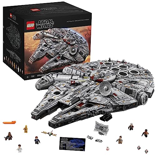 Lego Star Wars Millennium Falcon, Modellino Esclusivo Da Costruire Da Collezione Con Minifigure Ian, Leia, Chewbecca, C-3Po, Rey, Finn E Bb-8, Idee Re