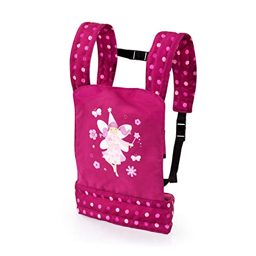 Bayer Design-62267Aa Marsupio Easycarry, Porta Bambola, Giocattolo Per Bambini, Accessori, Bambolotti, Regolabile, Colore Bordeaux Con Fata, 46 Cm, 62