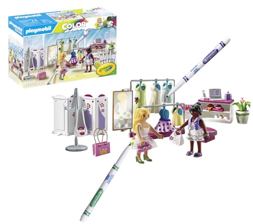 Playmobil Color 71372 Fashion Boutique, Design Creativo Per Diversi Stili Di Abbigliamento, Con Pennarelli Lavabili, Gioco Di Ruolo Immaginativo, Gioc