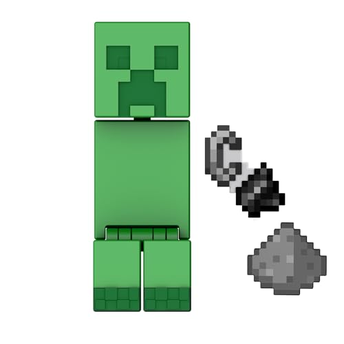 Mattel Minecraft - Personaggio Creeper, Action Figure Alta 9+ Cm Con Design Pixelato E Accessori Inclusi, Design Ispirato All'Iconico Videogioco, Gioc