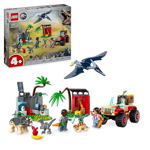 Lego Jurassic World Centro Di Soccorso Dei Baby Dinosauri, Giocattolo Per Bambini E Bambine Da 4 Anni In Su, Set Con Mini Triceratopo, Anchilosauro E