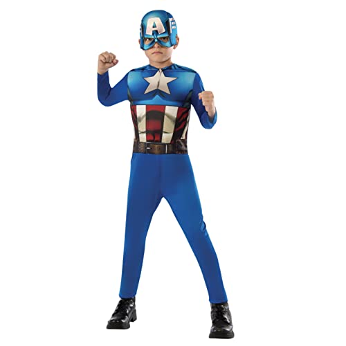 Rubie'S-Costume Capitan America Opp Bambini (610759-S), Multicolore, S (3-4 Años)
