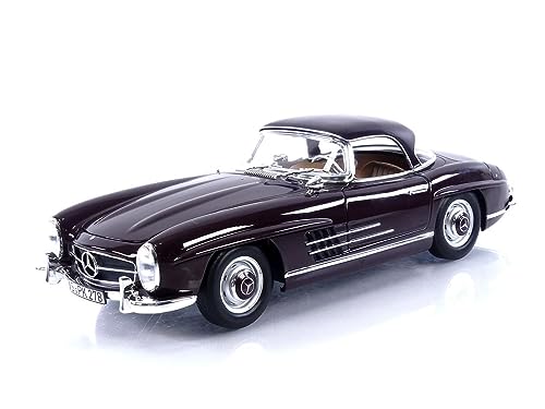 Norev - Mercedes-Benz 300 Sl Roadster 1957 Red 1:18 Miniature, 183891, Rosso, 1/18E