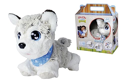 Simba - Chi Chi Love Happy Husky, 105890050009, 3 Anni, 30 Cm, Interattivo, Risponde A 12 Coman Di, 60 Suoni